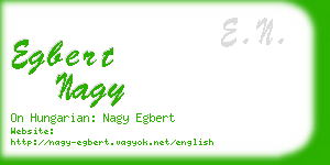 egbert nagy business card